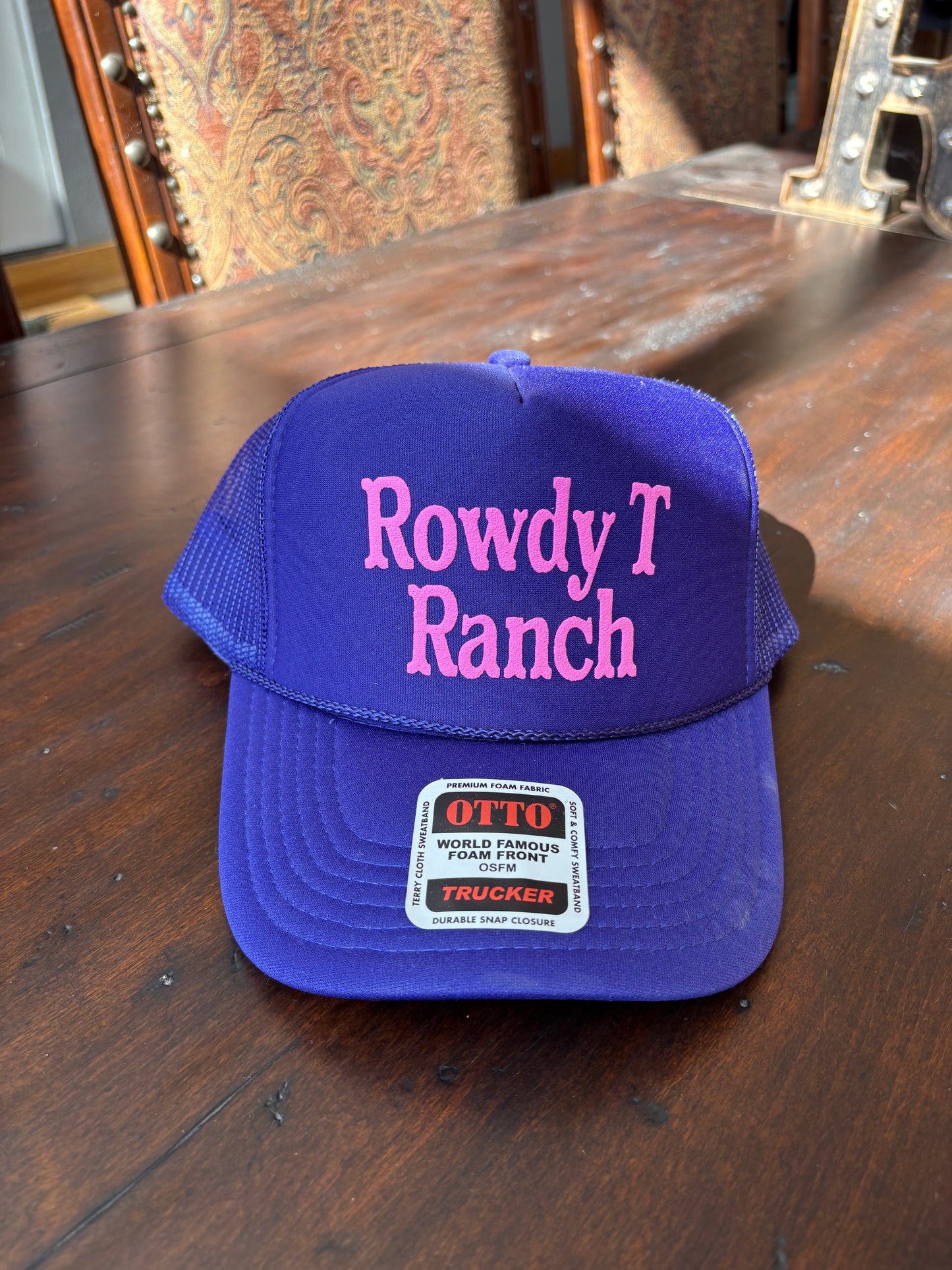 Rowdy T Trucker Hat - Purple&Pink