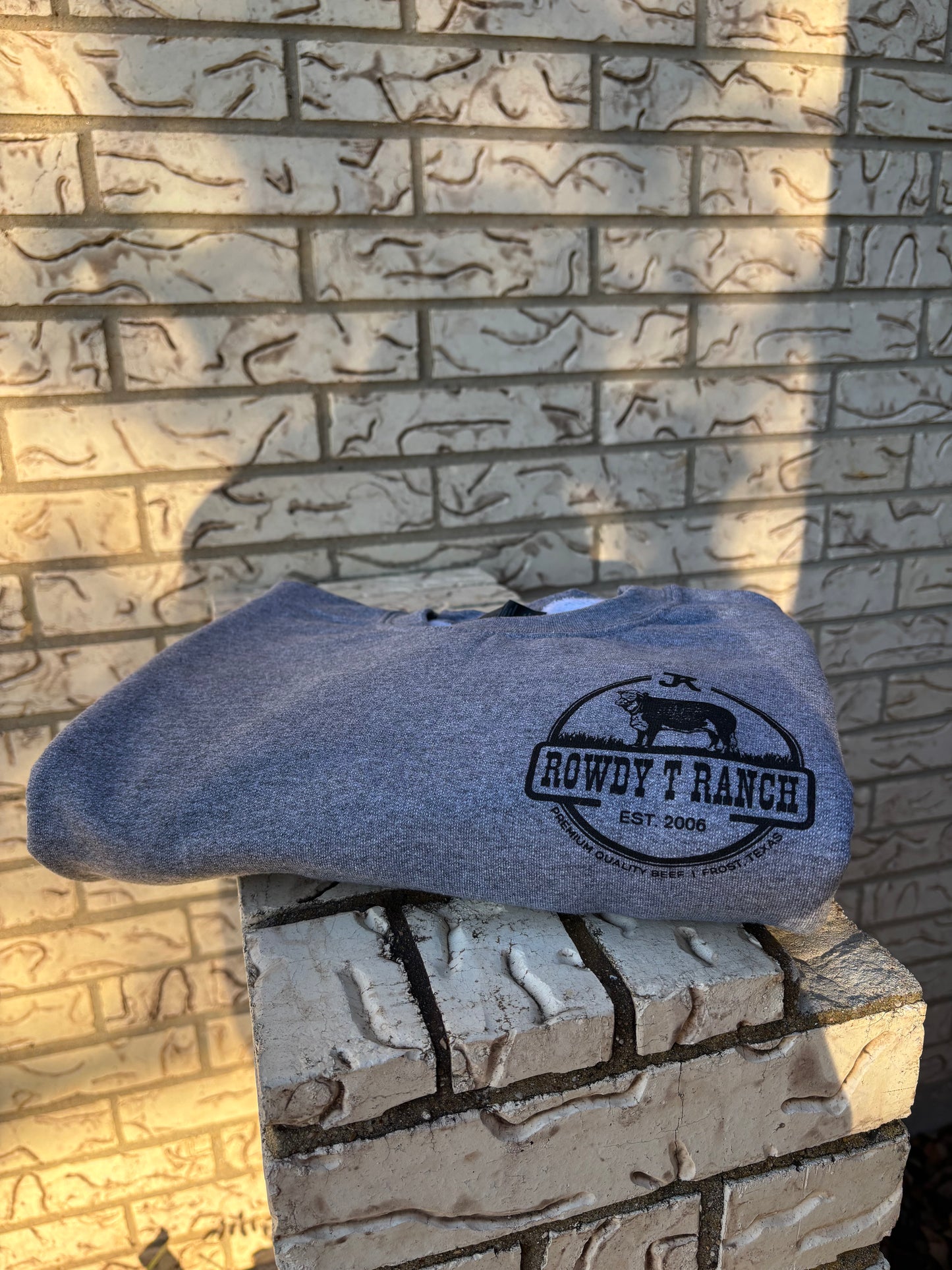 Rowdy T Ranch Crewneck- Grey