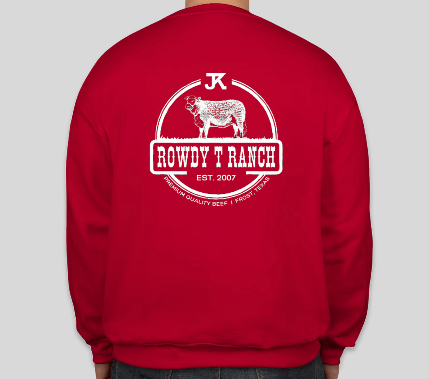 Rowdy T Ranch Crewneck- Red