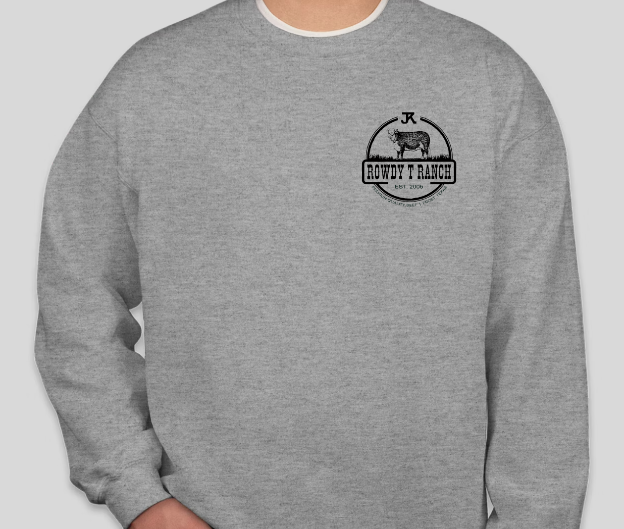 Rowdy T Ranch Crewneck- Grey