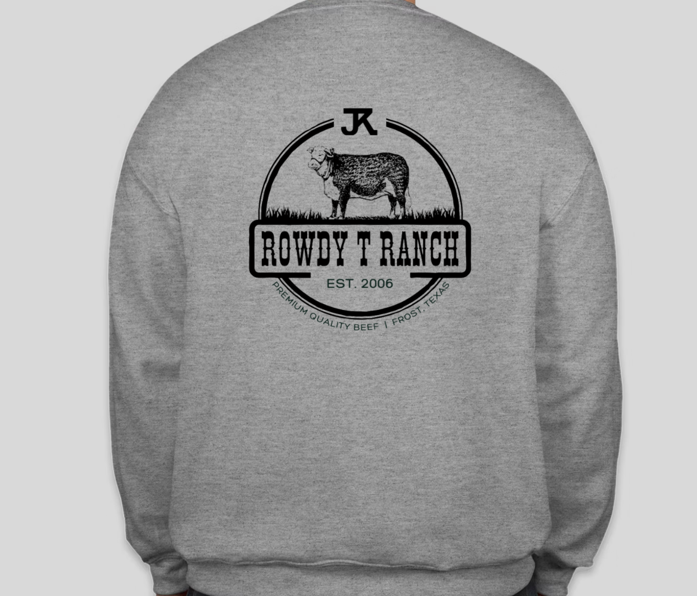 Rowdy T Ranch Crewneck- Grey